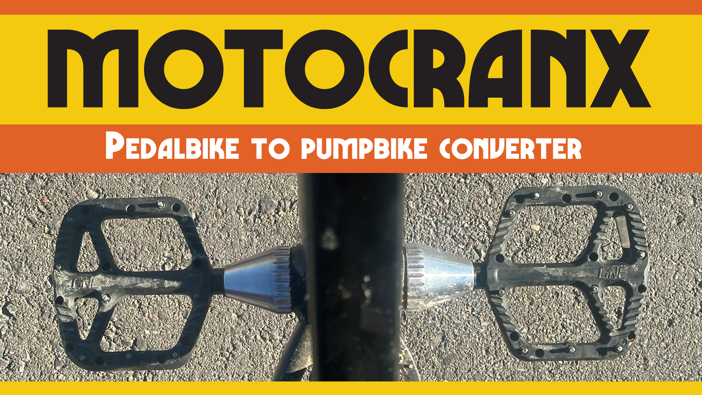 MotoCranx pedalbike to pumpbike converters